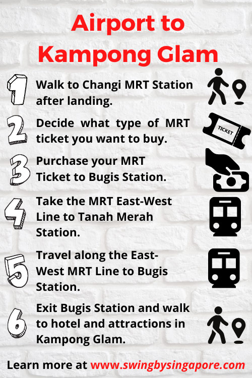 How to Get from the Airport to Kampong Glam Singapore using MRT?