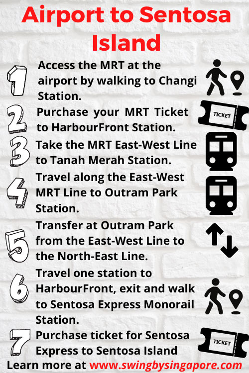 How to Get from the Airport to Sentosa Island using MRT?