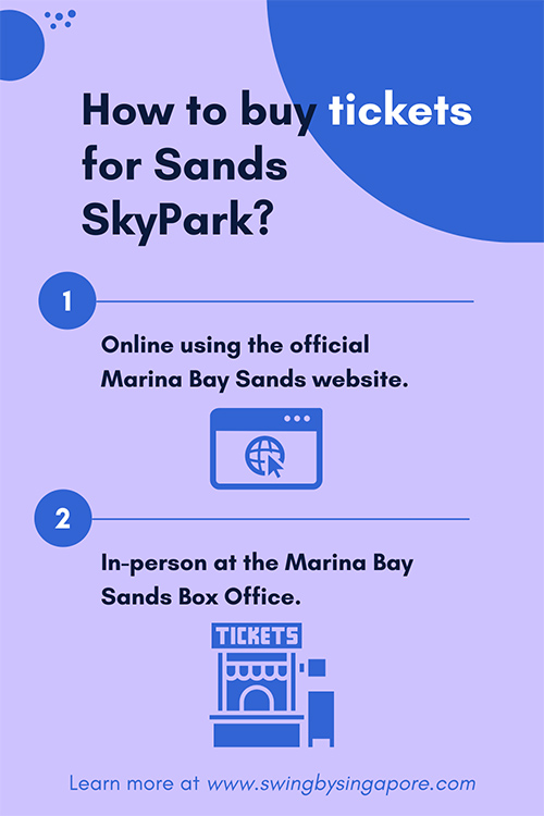 How to buy tickets for Sands SkyPark?