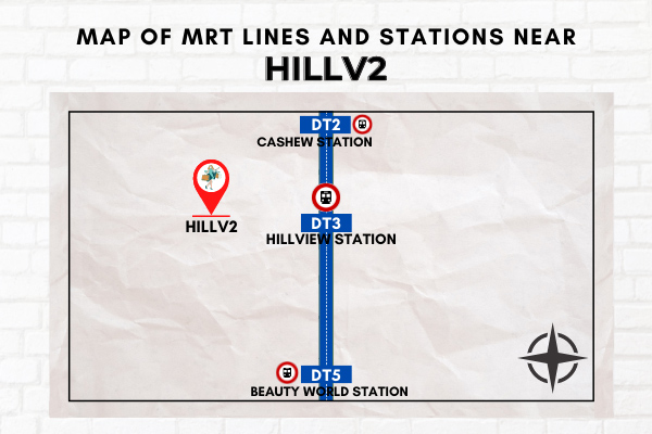 Map of MRT Lines and Stations near HillV2