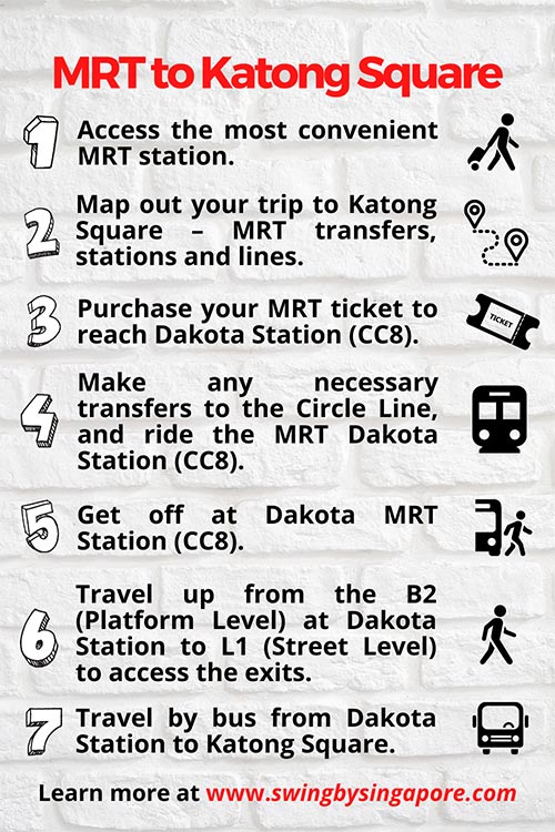 How to get to Katong Square by MRT and bus?