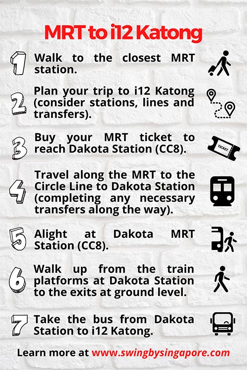 How to get to i12 Katong by MRT and bus?